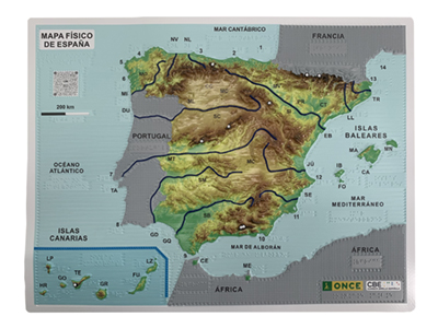 Foto de MAPA FÍSICO ESPAÑA COLOR - CBE